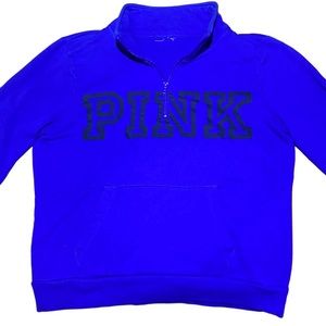 A royal blue half zip up from the brand PINK